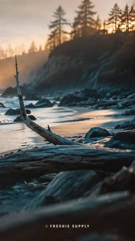 Cool Water phone wallpaper preview: the Cool Water scene with a small Freshie Supply mark at the bottom edge
