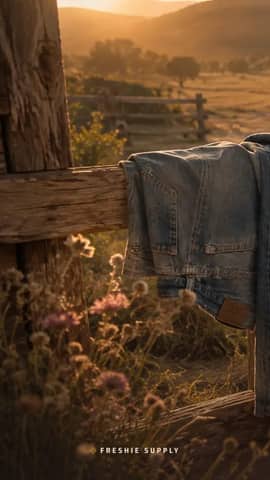 Cowgirl Britches phone wallpaper preview: the Cowgirl Britches scene with a small Freshie Supply mark at the bottom edge
