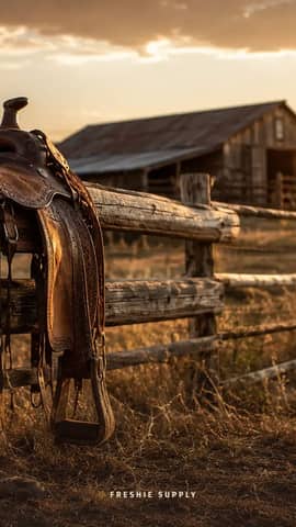 Ranch Hand phone wallpaper preview: the Ranch Hand scene with a small Freshie Supply mark at the bottom edge